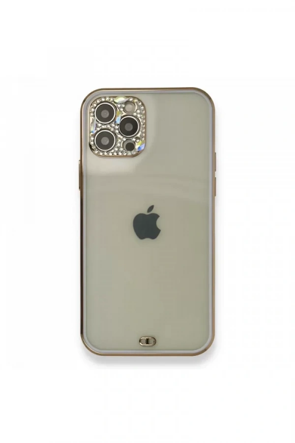 Apple iPhone 12 Pro Kılıf Liva Taşlı Silikon - Mor