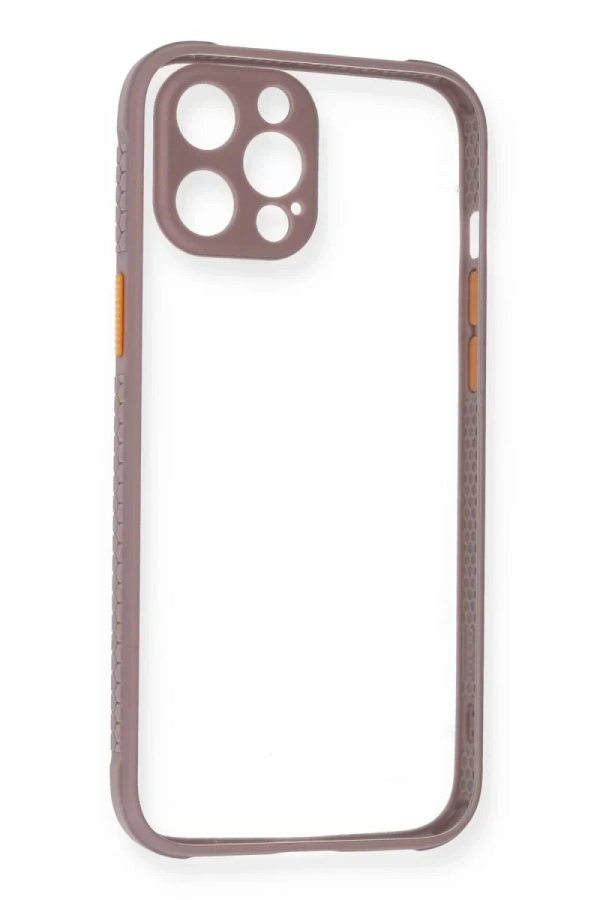 Apple iPhone 12 Pro Kılıf Miami Şeffaf Silikon - Açık Mor