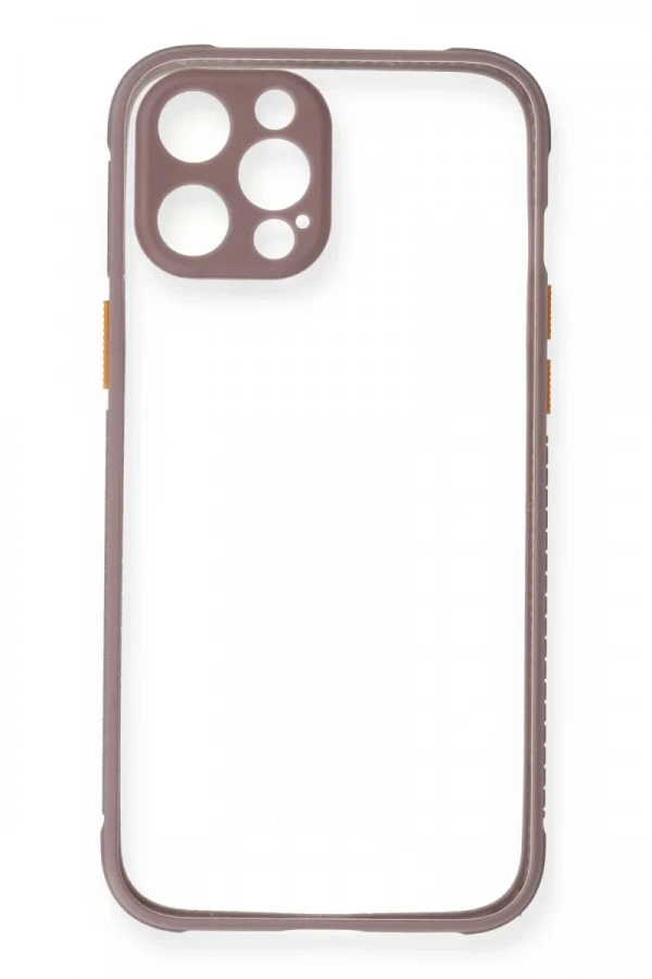Apple iPhone 12 Pro Kılıf Miami Şeffaf Silikon - Açık Mor
