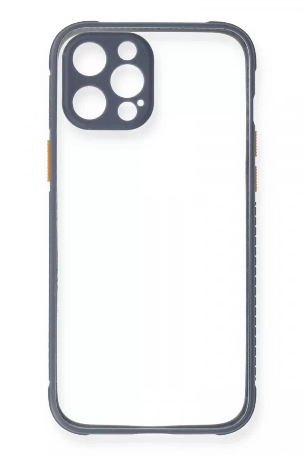 Apple iPhone 12 Pro Kılıf Miami Şeffaf Silikon - Gri