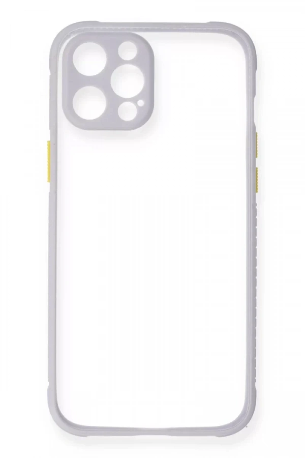 Apple iPhone 12 Pro Kılıf Miami Şeffaf Silikon - Lila
