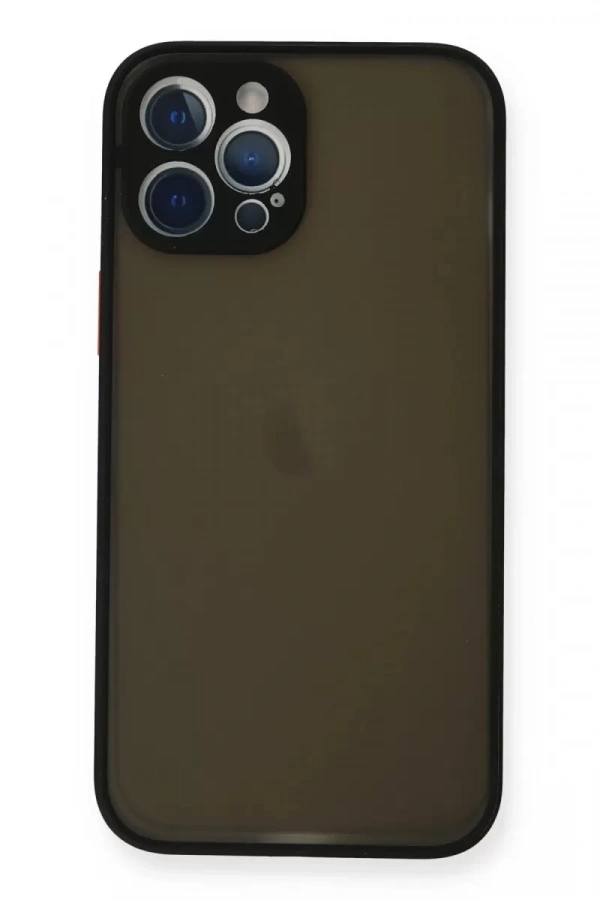 Apple iPhone 12 Pro Kılıf Montreal Silikon Kapak - Siyah