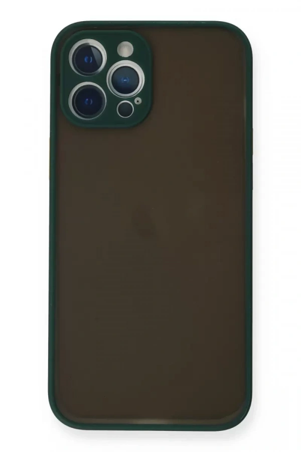 Apple iPhone 12 Pro Kılıf Montreal Silikon Kapak - Yeşil