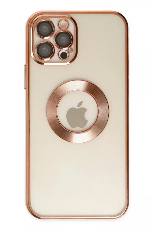 Apple iPhone 12 Pro Kılıf Slot Silikon - Rose Gold