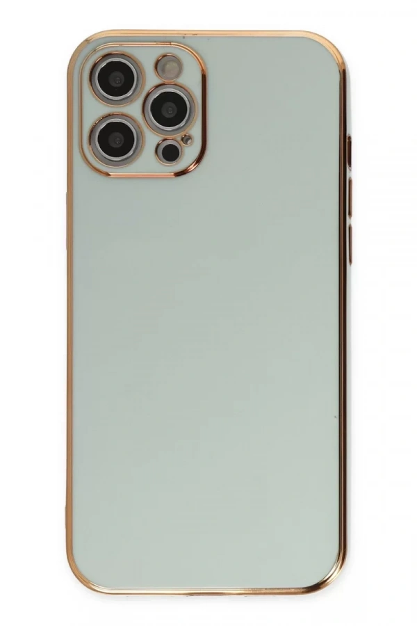 Apple iPhone 12 Pro Kılıf Volet Silikon - Açık Yeşil