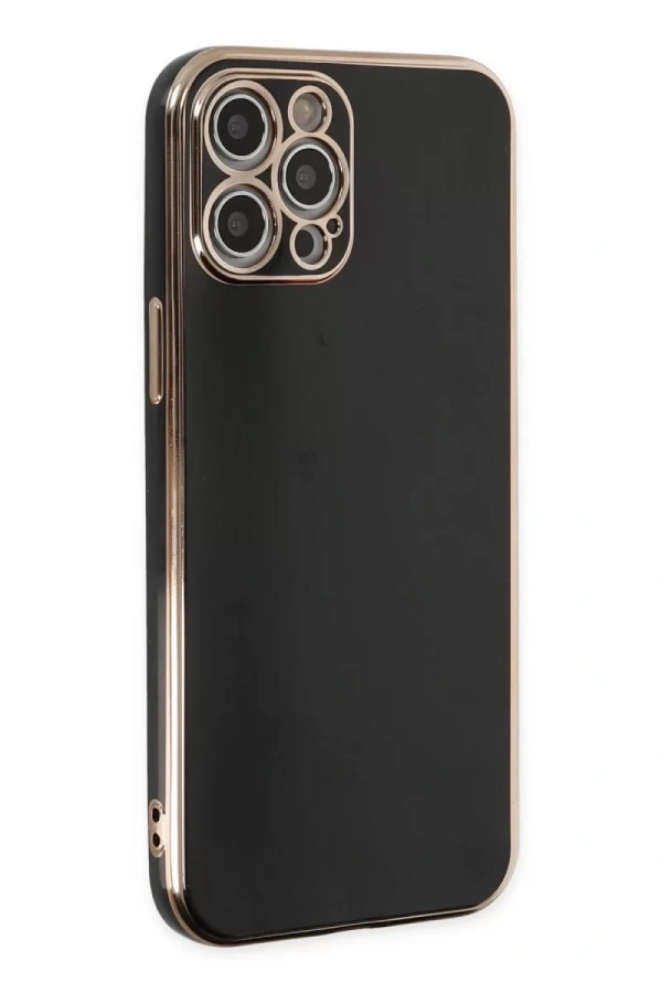 Apple iPhone 12 Pro Kılıf Volet Silikon - Siyah