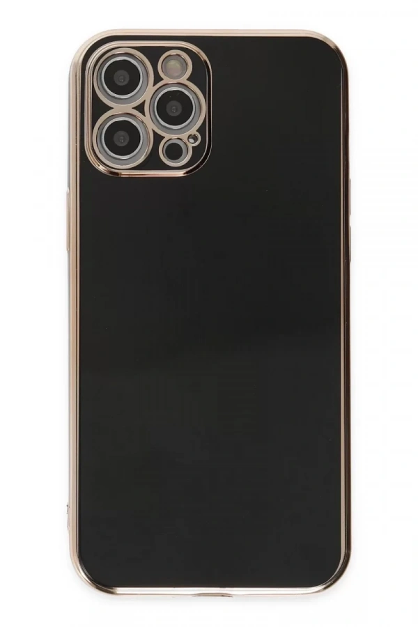 Apple iPhone 12 Pro Kılıf Volet Silikon - Siyah