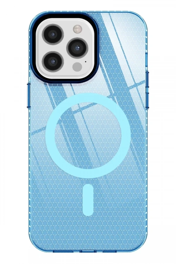 Apple iPhone 12 Pro Max Kılıf Beta Magneticsafe Silikon - Mavi