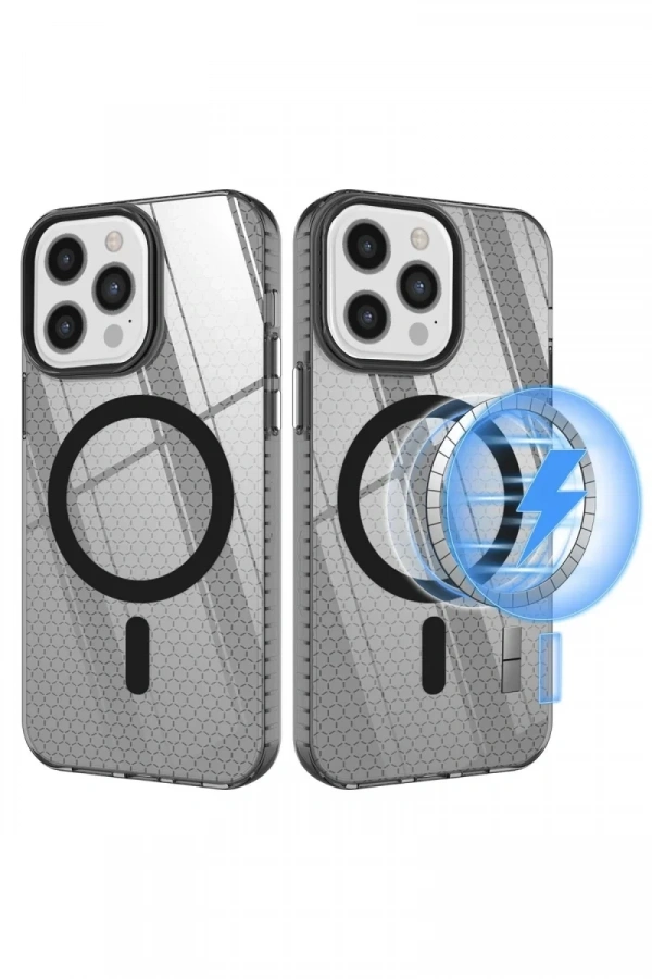 Apple iPhone 12 Pro Max Kılıf Beta Magneticsafe Silikon - Siyah