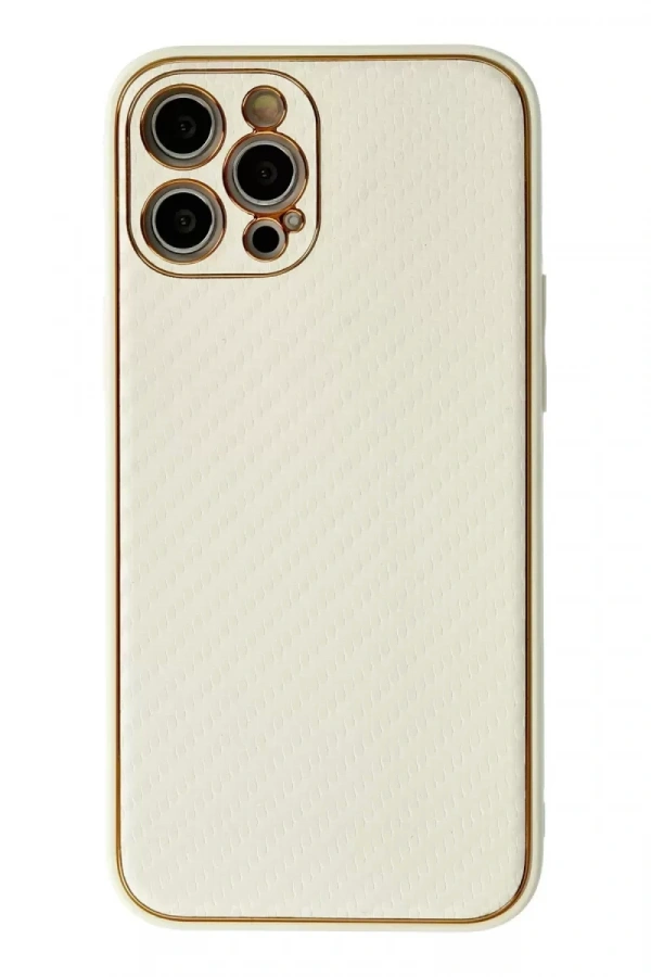 Apple iPhone 12 Pro Max Kılıf Coco Karbon Silikon - Beyaz