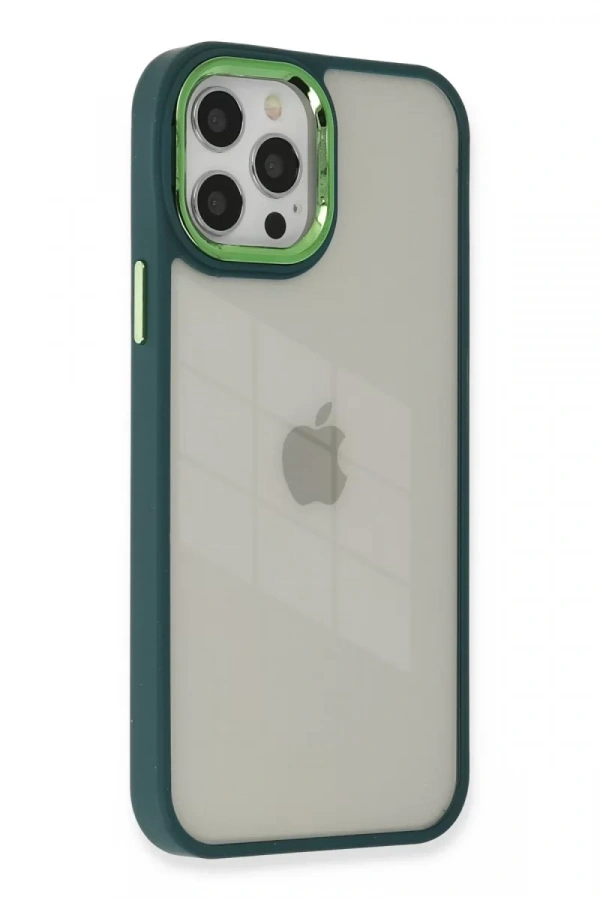 Apple iPhone 12 Pro Max Kılıf Dora Kapak - Haki Yeşil
