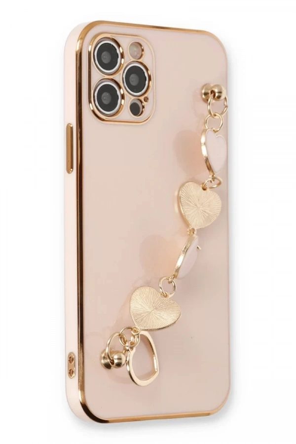Apple iPhone 12 Pro Max Kılıf Esila Silikon - Pudra