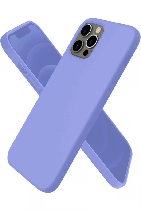 Apple iPhone 12 Pro Max Kılıf First Silikon - Mor