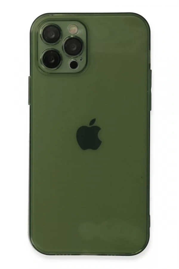 Apple iPhone 12 Pro Max Kılıf Fly Lens Silikon - Yeşil