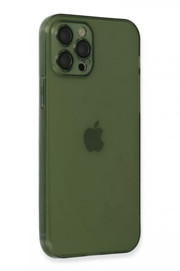 Apple iPhone 12 Pro Max Kılıf Fly Lens Silikon - Yeşil