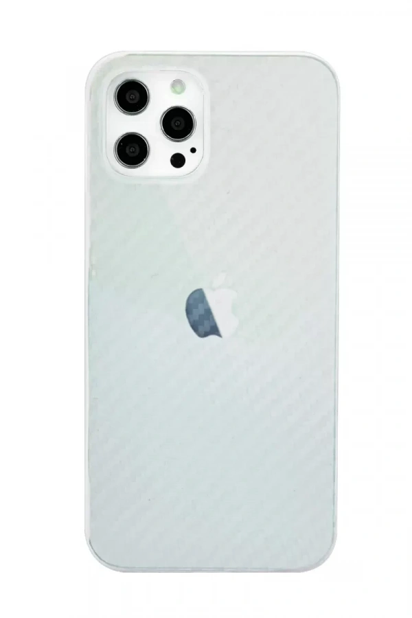 Apple iPhone 12 Pro Max Kılıf Karbon PP Silikon - Şeffaf