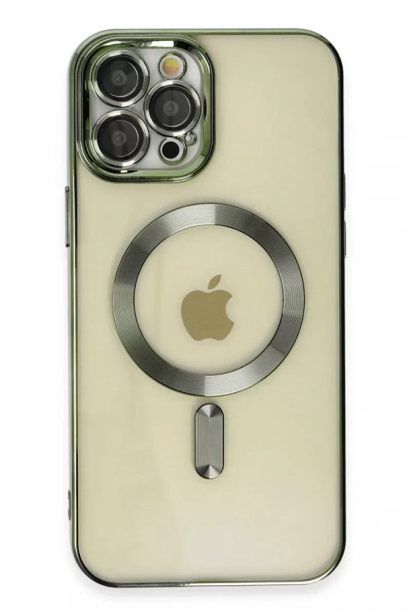 Apple iPhone 12 Pro Max Kılıf Kross Magneticsafe Kapak - Koyu Yeşil