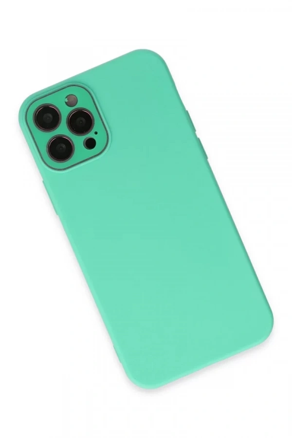 Apple iPhone 12 Pro Max Kılıf Lansman Glass Kapak - Turkuaz