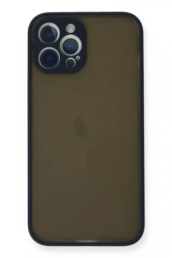 Apple iPhone 12 Pro Max Kılıf Montreal Silikon Kapak - Lacivert