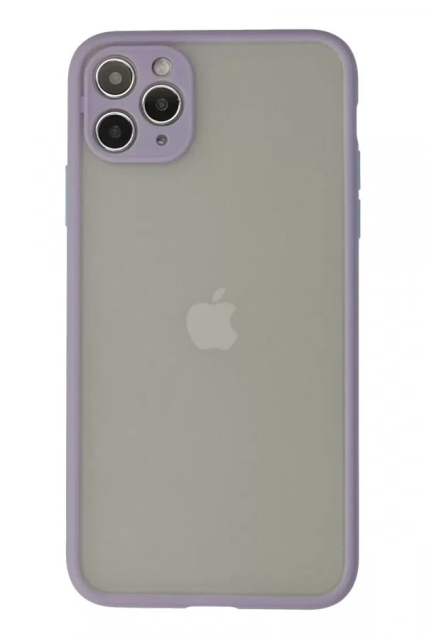 Apple iPhone 12 Pro Max Kılıf Montreal Silikon Kapak - Mor