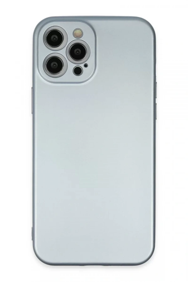 Apple iPhone 12 Pro Max Kılıf Nano içi Kadife Silikon - Sky Blue