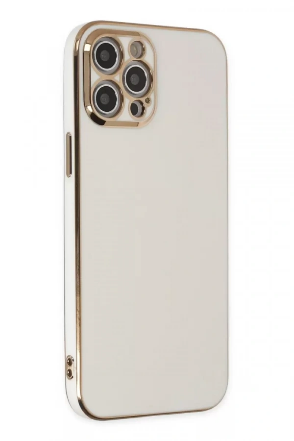 Apple iPhone 12 Pro Max Kılıf Volet Silikon - Beyaz