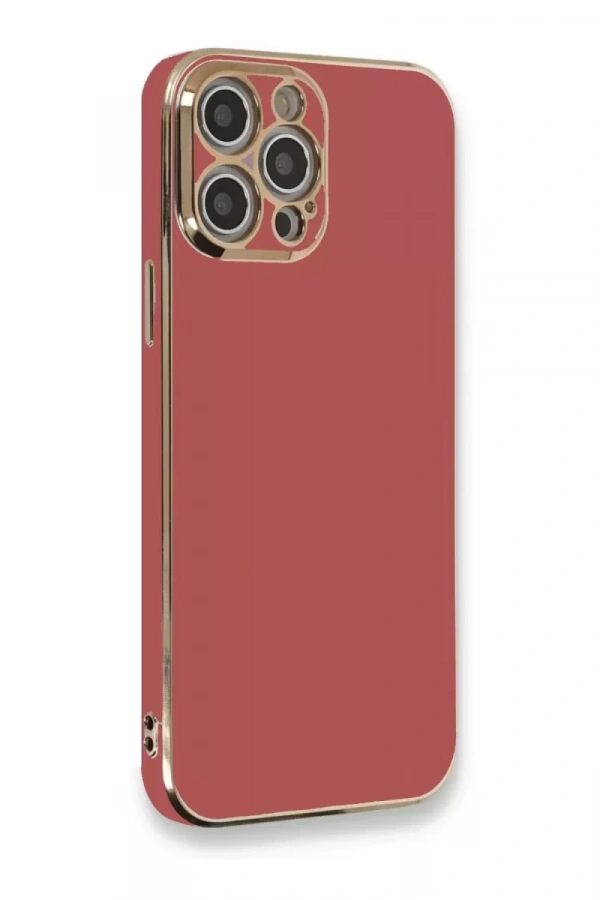 Apple iPhone 12 Pro Max Kılıf Volet Silikon - Kırmızı