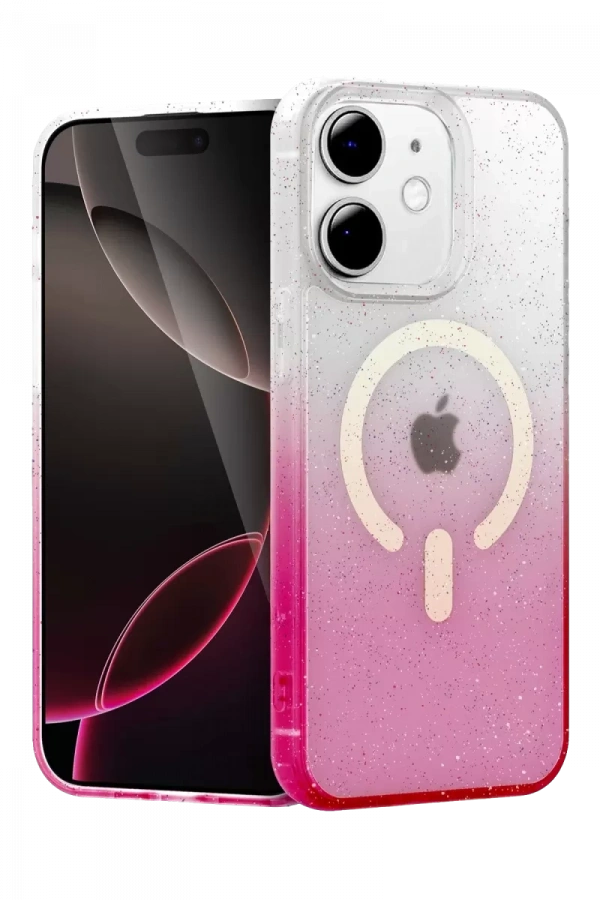 Apple iPhone 12 Pummel Shiny Magsafe Kapak - Pembe