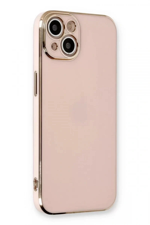 Apple iPhone 13 Kılıf Volet Silikon - Pembe