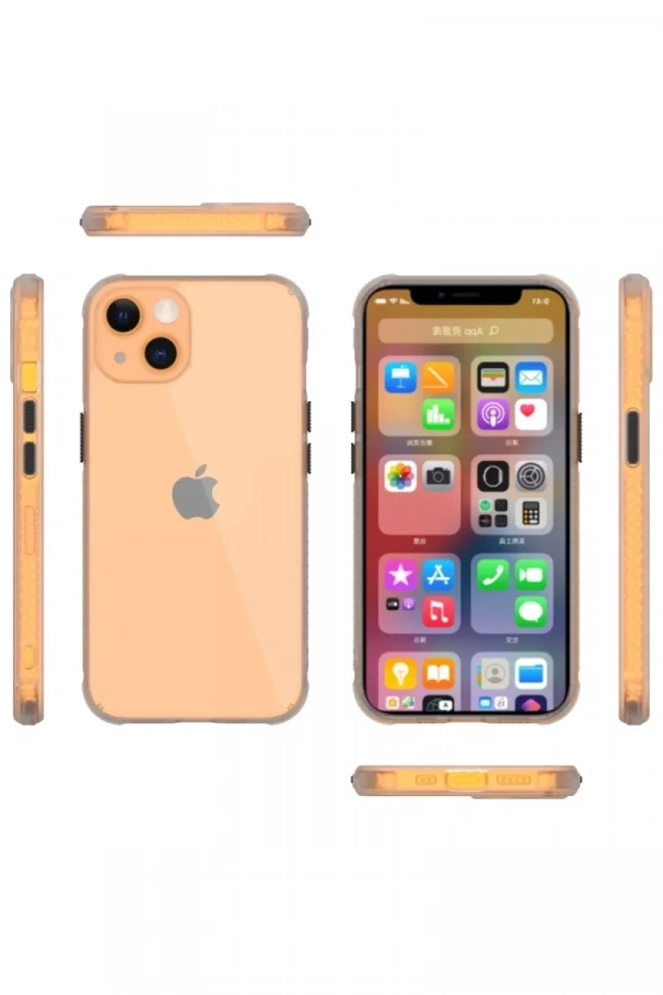 Apple iPhone 13 Mini Kılıf Miami Şeffaf Silikon - Şeffaf