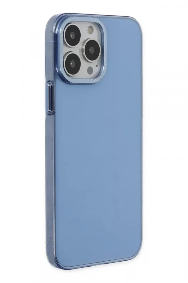 Apple iPhone 13 Pro Kılıf Anka PC Sert Metal Kapak - Mavi