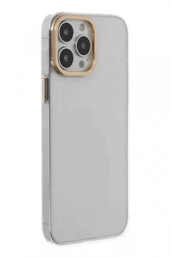 Apple iPhone 13 Pro Kılıf Anka PC Sert Metal Kapak - Şeffaf