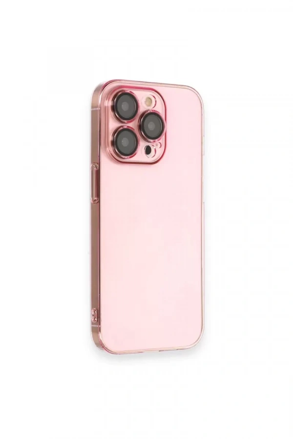 Apple iPhone 13 Pro Kılıf Armada Lensli Kapak - Rose Gold