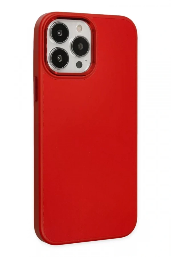 Apple iPhone 13 Pro Kılıf Asya Deri Silikon - Kırmızı