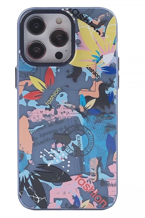 Apple iPhone 13 Pro Kılıf Desenli Kapak - Pembe - 1