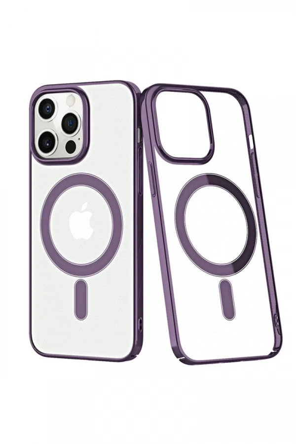 Apple iPhone 13 Pro Kılıf Element Magneticsafe Sert Kapak - Derin Mor