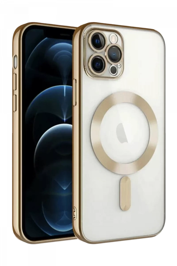 Apple iPhone 13 Pro Kılıf Kross Magneticsafe Kapak - Gold
