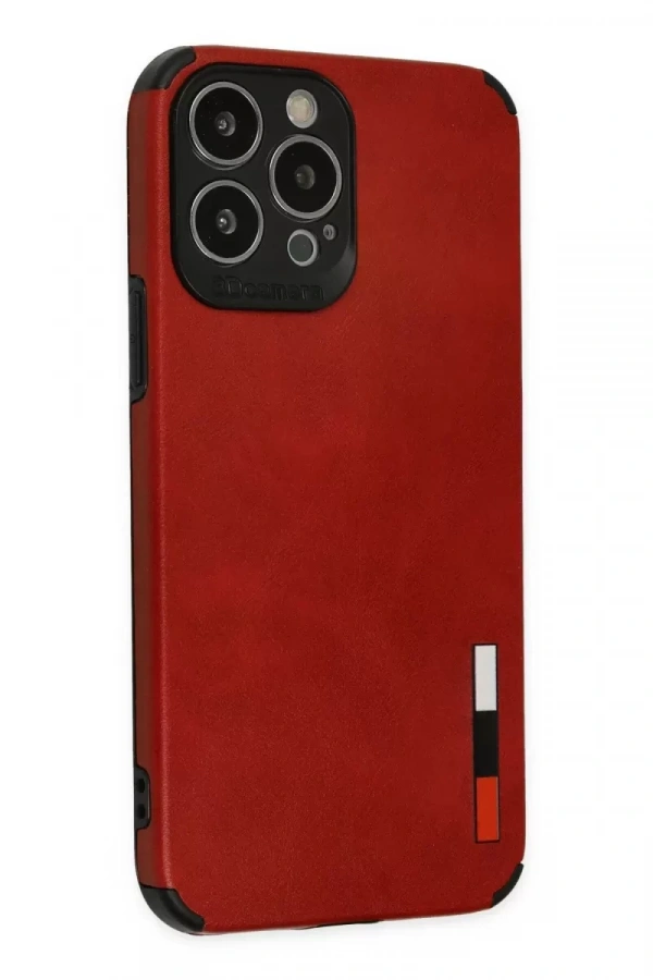 Apple iPhone 13 Pro Kılıf Loop Deri Silikon - Kırmızı