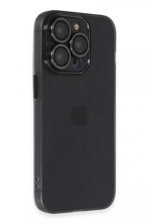 Apple iPhone 13 Pro Kılıf Luko Lens Silikon - Siyah