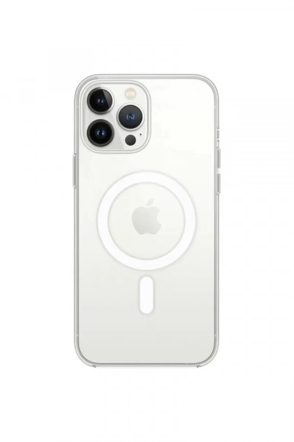 Apple iPhone 13 Pro Kılıf Magneticsafe Şeffaf Silikon - Şeffaf