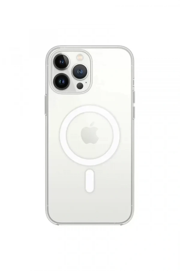 Apple iPhone 13 Pro Kılıf Magneticsafe Şeffaf Silikon - Şeffaf