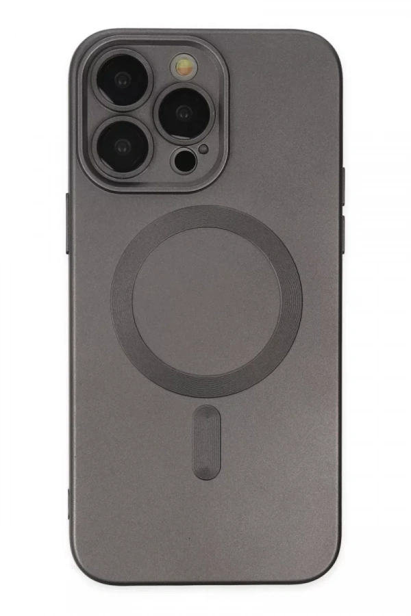 Apple iPhone 13 Pro Kılıf Moshi Lens Magneticsafe Silikon - Füme