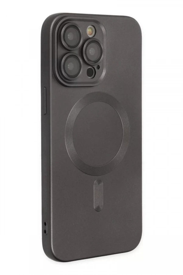 Apple iPhone 13 Pro Kılıf Moshi Lens Magneticsafe Silikon - Füme