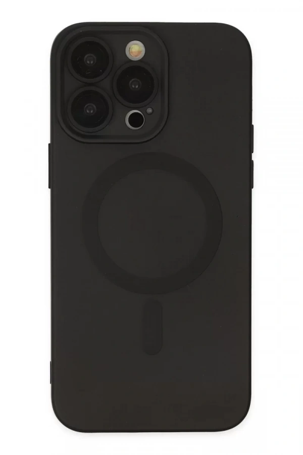 Apple iPhone 13 Pro Kılıf Moshi Lens Magneticsafe Silikon - Siyah
