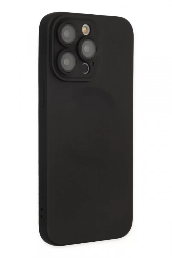 Apple iPhone 13 Pro Kılıf Moshi Lens Magneticsafe Silikon - Siyah