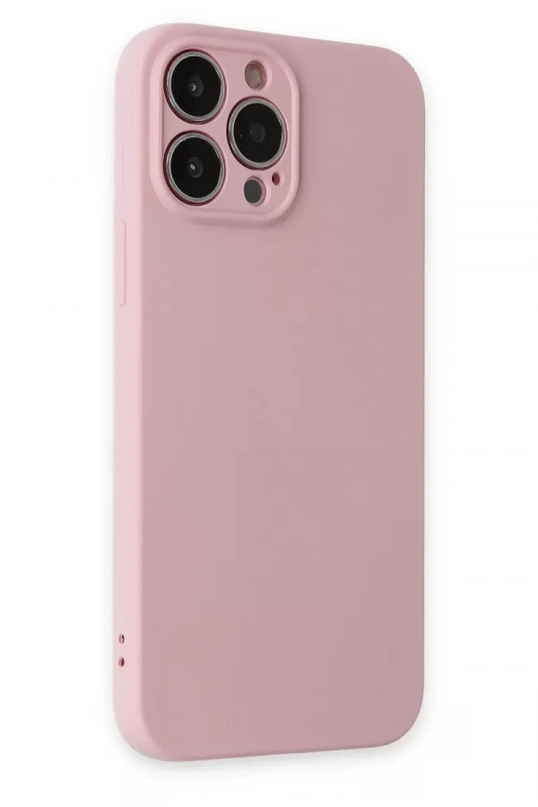 Apple iPhone 13 Pro Kılıf Nano içi Kadife Silikon - Pembe