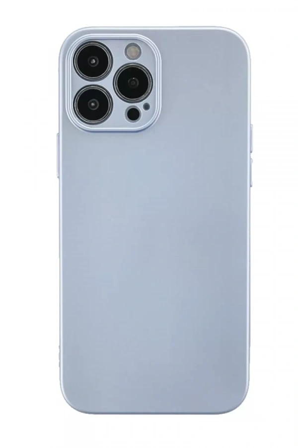 Apple iPhone 13 Pro Kılıf Nano içi Kadife Silikon - Sky Blue