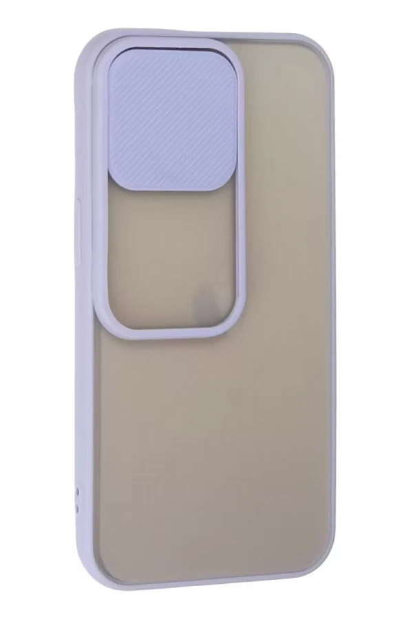 Apple iPhone 13 Pro Kılıf Palm Buzlu Kamera Sürgülü Silikon - Lila