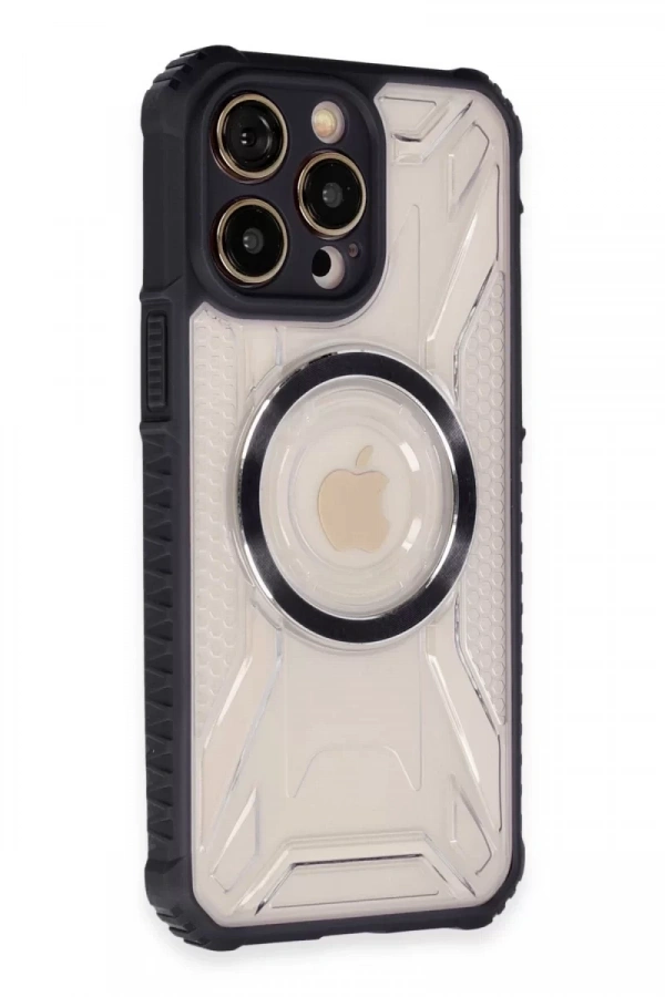 Apple iPhone 13 Pro Kılıf Prag Magneticsafe Kapak - Siyah