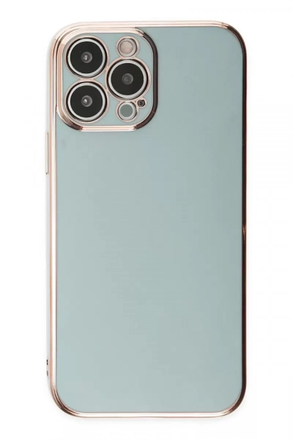 Apple iPhone 13 Pro Kılıf Volet Silikon - Açık Yeşil